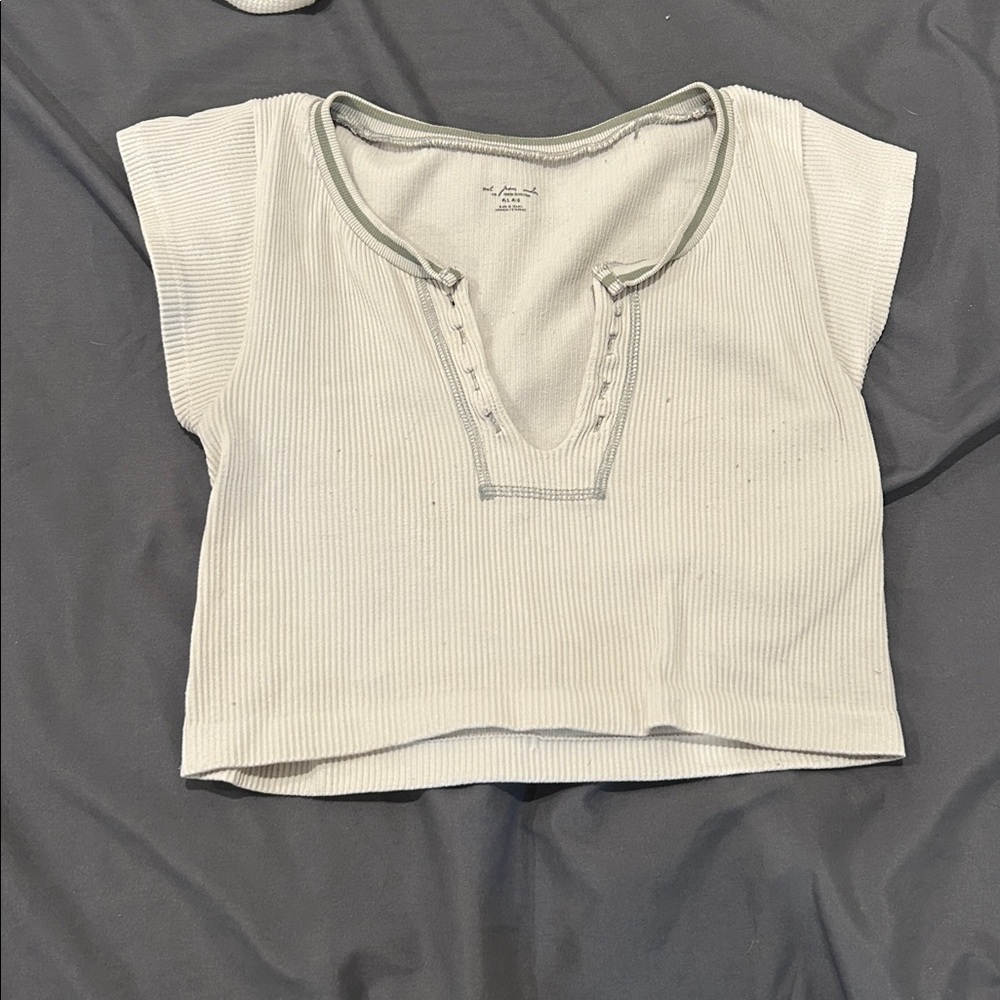 Urban Outfitters cream ribbed top